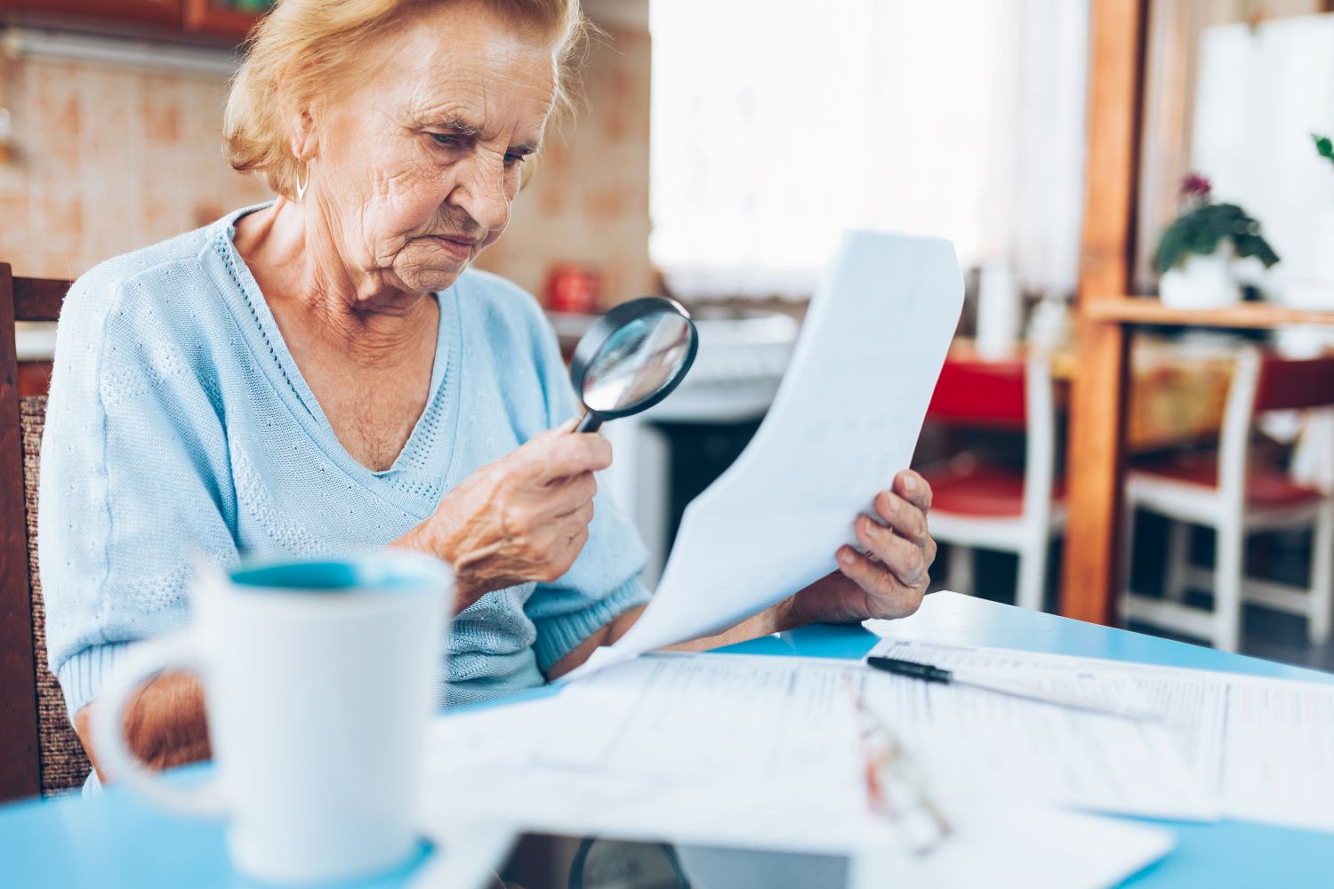 Lady researching homecare costs