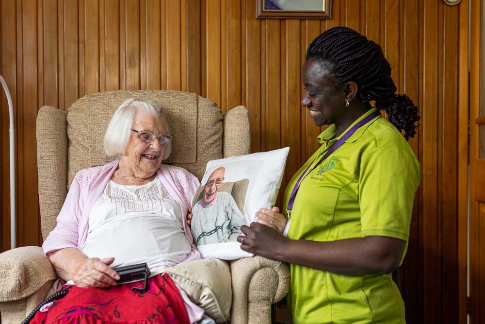 One of our incredible Domiciliary Care team providing companionship & personal support